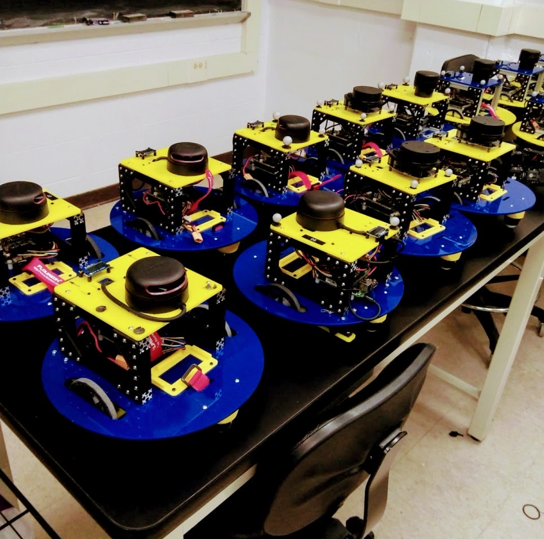 Maze following robot army